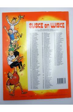 Contracubierta de SUSKE EN WISKE 142. DE MOTTENWANGER (Willy Vandersteen) Standaard Uitgeverij 1996. LÍNEA CLARA. EN BEL