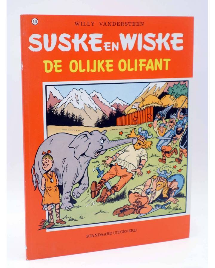 Cubierta de SUSKE EN WISKE 170. DE OLIJKE OLIFANT (Willy Vandersteen) Standaard Uitgeverij 1996. LÍNEA CLARA. EN BELGA