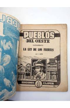 Muestra 1 de PUEBLOS DEL OESTE 10. SACRAMENTO: LA LEY DE LOS FUERTES (J. León) Cliper 1949