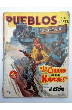 Contracubierta de PUEBLOS DEL OESTE 14. SALT LAKE CITY: LA CIUDAD DE LOS MORMONES (J. León) Cliper 1949