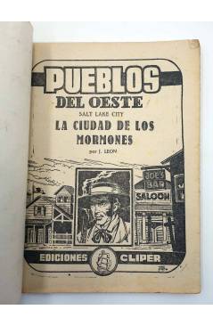 Muestra 1 de PUEBLOS DEL OESTE 14. SALT LAKE CITY: LA CIUDAD DE LOS MORMONES (J. León) Cliper 1949