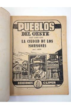 Contracubierta de PUEBLOS DEL OESTE 1 A 14. SIN FALTAS. VER LISTA (Vvaa) Cliper 1949