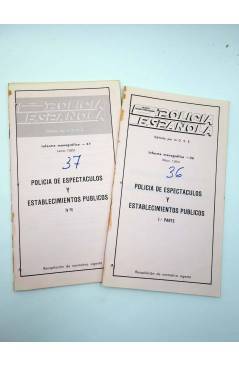 Contracubierta de POLICÍA ESPAÑOLA. REVISTA TÉCNICO PROFESIONAL. LOTE DE 11 INFORMES MONOGRÁFICOS (Vvaa) D.S.E. 1980