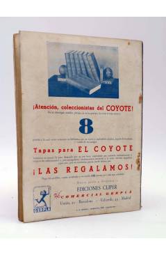Contracubierta de EL COYOTE 36. La roca de los Muertos (José Malloquí) Cliper 1946