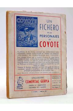 Contracubierta de EL COYOTE EXTRA ESPECIAL. Don César de Echagüe (José Malloquí) Cliper 1950