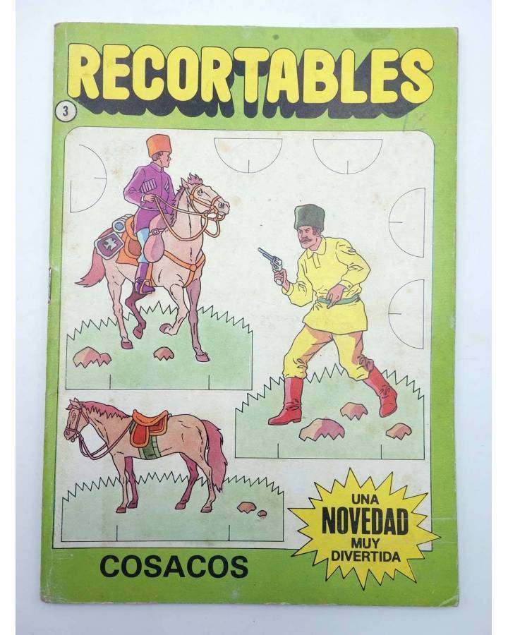 Cubierta de RECORTABLES UNA NOVEDAD MUY DIVERTIDA 3. COSACOS (Estudi Bonnet) Bruguera 1984