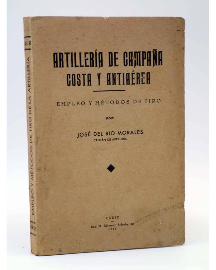 Cubierta de ARTILLERÍA DE CAMPAÑA COSTA Y ANTIAÉREA (José Del Río Morales) M. Álvarez 1933