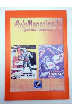 Contracubierta de PULP MAGAZINE 1. PULPZINE DE CIENCIA FICCIÓN Y FANTASÍA (Vvaa) Pulp Ediciones 2000