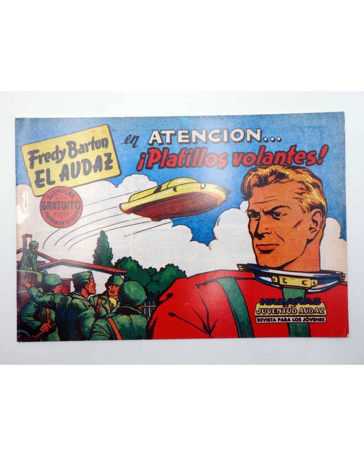 Cubierta de FREDY BARTON EL AUDAZ 1. ATENCIÓN PLATILLOS VOLANTES (No Acreditado) Comic MAM 1980. FACSÍMIL