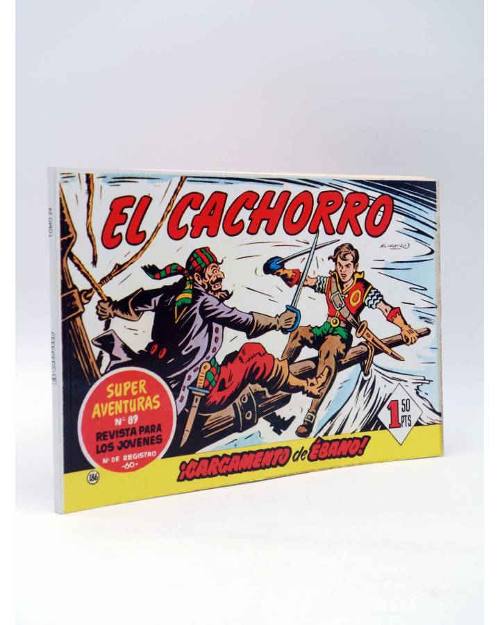 Cubierta de EL CACHORRO TOMO 24. CARGAMENTO DE ÉBANO. NºS 185 a 192 (G. Iranzo) Comic MAM 1985. FACSÍMIL