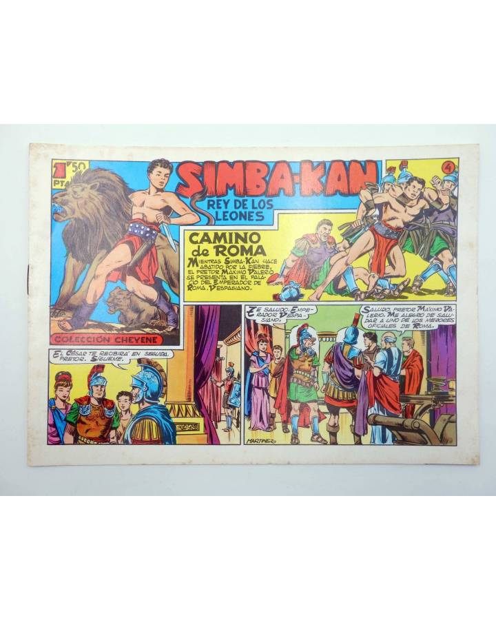 Cubierta de SIMBA KAN REY DE LOS LEONES 4. CAMINO DE ROMA (Martínez Osete) Comic MAM 1985. FACSÍMIL