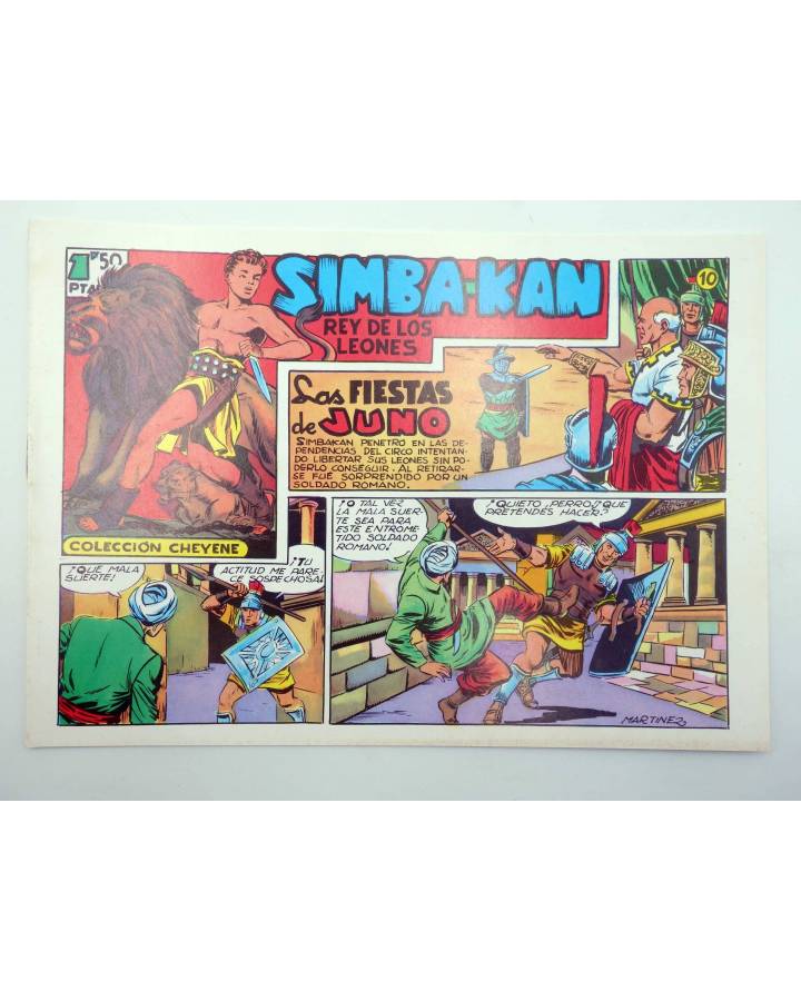 Cubierta de SIMBA KAN REY DE LOS LEONES 10. LAS FIESTAS DE JUNO (Martínez Osete) Comic MAM 1985. FACSÍMIL