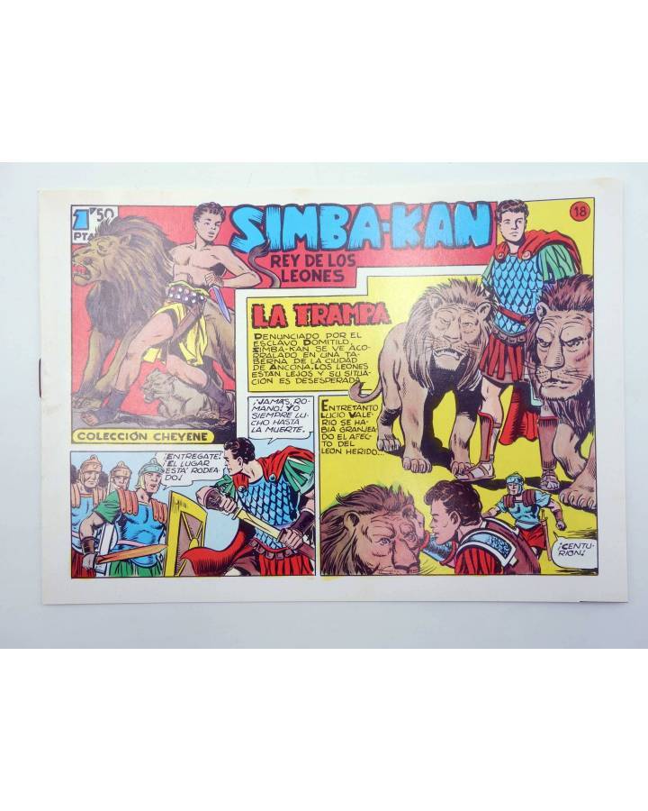 Cubierta de SIMBA KAN REY DE LOS LEONES 18. LA TRAMPA (Martínez Osete) Comic MAM 1985. FACSÍMIL