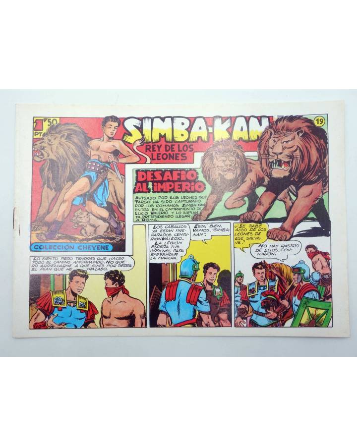 Cubierta de SIMBA KAN REY DE LOS LEONES 19. DESAFÍO AL IMPERIO (Martínez Osete) Comic MAM 1985. FACSÍMIL