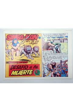 Cubierta de SIMBA KAN REY DE LOS LEONES 46. DESAFÍO A LA MUERTE (Martínez Osete) Comic MAM 1985. FACSÍMIL