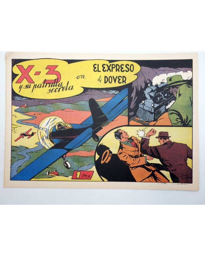 Cubierta de X3 X-3 Y SU PATRULLA SECRETA 5. EN EL EXPRESO DE DOVER (José Grau) Comic Mam? 1985. FACSÍMIL