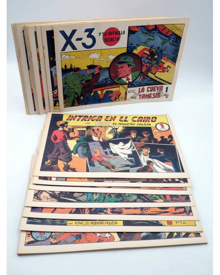 Cubierta de X-3 Y SU PATRULLA SECRETA / KING EL PEQUEÑO POLICÍA 1 A 28. Faltan 7 9 y 10. Comic Mam? Circa 1985. FACSIMIL