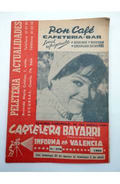 Cubierta de CARTELERA BAYARRI 379. CLAUDIA CARDINALE 1964. Valencia. 29 de marzo a 5 de abril (Vvaa) Continental 1964