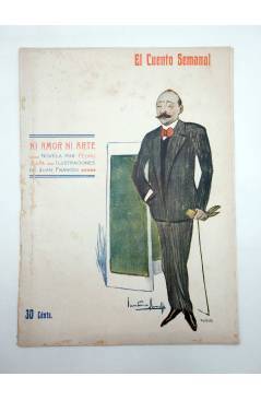 Cubierta de EL CUENTO SEMANAL 16. NI AMOR NI ARTE (Pedro Mata / Juan Francés) El Cuento Semanal 1907