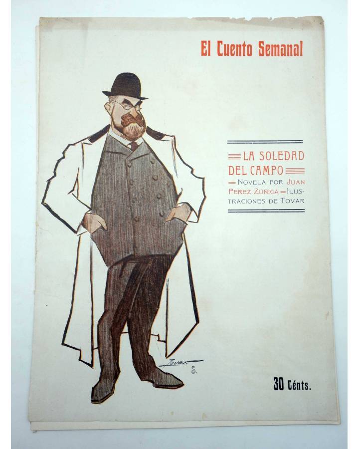 Cubierta de EL CUENTO SEMANAL 12. LA SOLEDAD DEL CAMPO (Juan Pérez Zúñiga / Tovar) El Cuento Semanal 1907