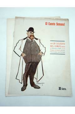 Contracubierta de EL CUENTO SEMANAL 12. LA SOLEDAD DEL CAMPO (Juan Pérez Zúñiga / Tovar) El Cuento Semanal 1907