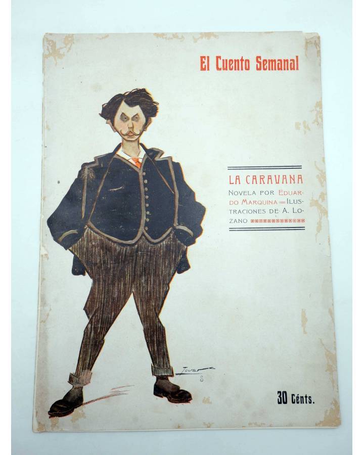 Cubierta de EL CUENTO SEMANAL 11. LA CARAVANA (Eduardo Marquina / A. Lozano) El Cuento Semanal 1907