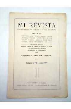 Cubierta de MI REVISTA. INDICE VOLUMEN VII. AÑO 1917. 4 HOJAS (Vvaa) CALPE 1917