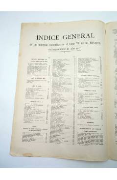 Contracubierta de MI REVISTA. INDICE VOLUMEN VII. AÑO 1917. 4 HOJAS (Vvaa) CALPE 1917