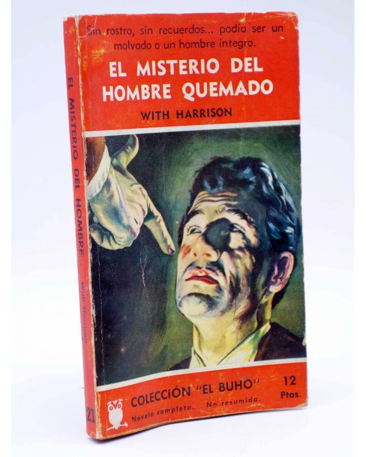 Cubierta de COLECCIÓN EL BUHO 21. EL MISTERIO DEL HOMBRE QUEMADO (With Harrison) Gerpla 1957