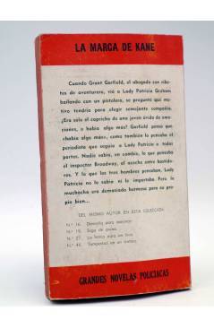 Contracubierta de COLECCIÓN EL BUHO 48. LA MARCA DE KANE (Charles Franklin) Gerpla 1957