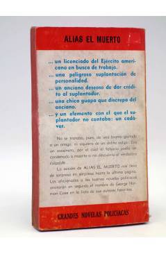 Contracubierta de COLECCIÓN EL BUHO 76. ALIAS EL MUERTO (George Harmon Coxe) Gerpla 1958