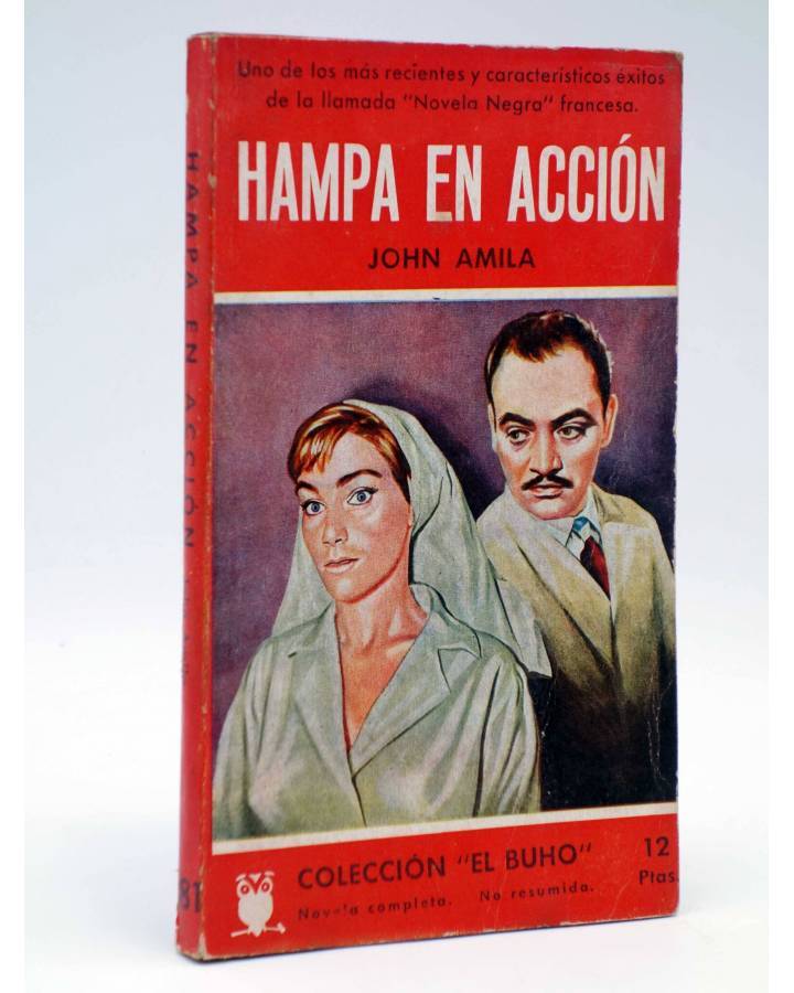 Cubierta de COLECCIÓN EL BUHO 81. HAMPA EN ACCIÓN (John Amila) Gerpla 1958