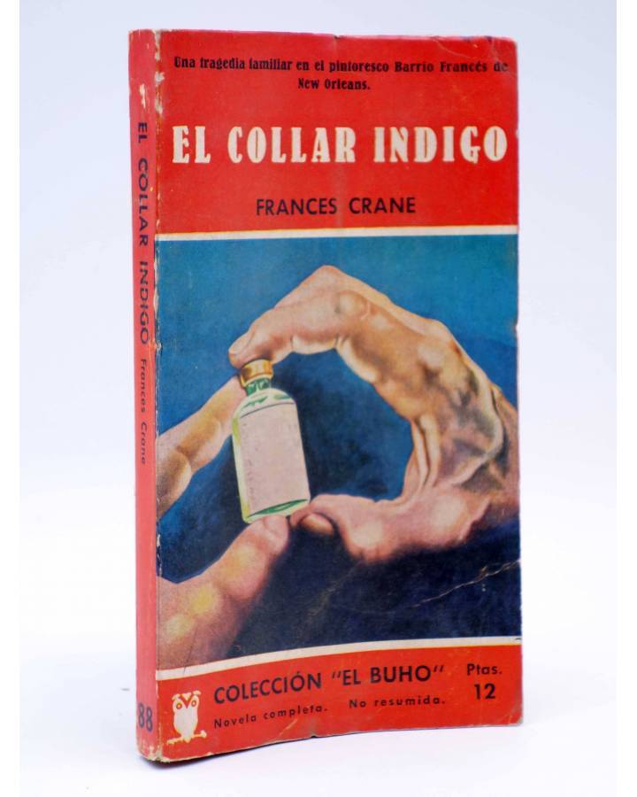 Cubierta de COLECCIÓN EL BUHO 88. EL COLLAR INDIGO (Frances Crane) Gerpla 1958