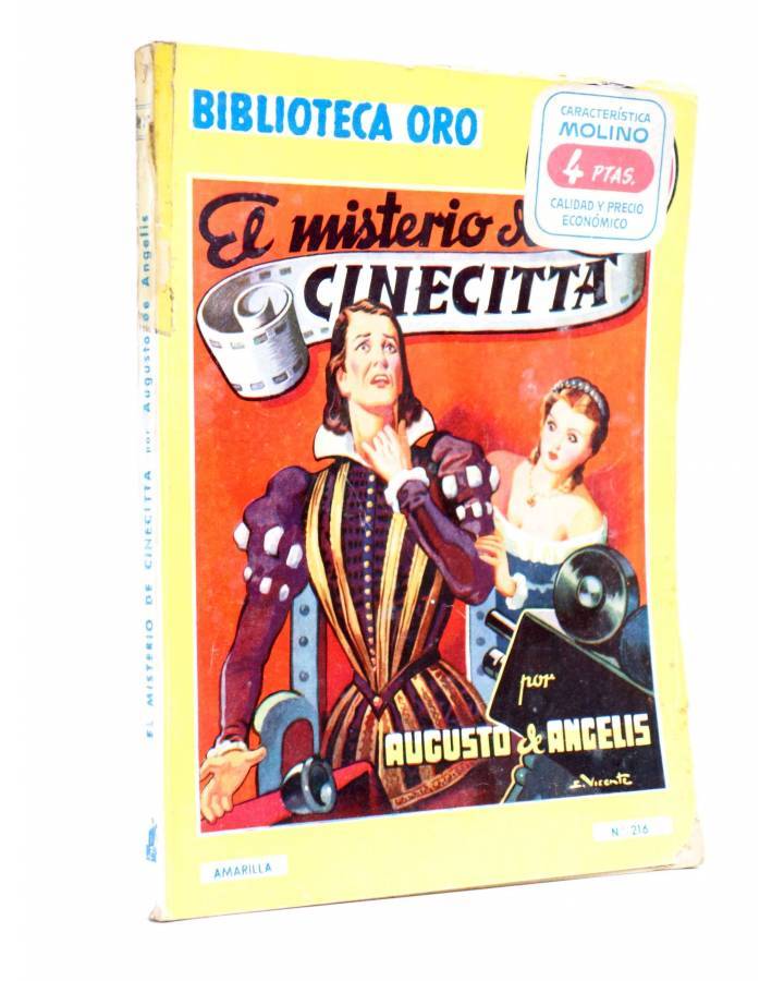 Cubierta de BIBLIOTECA ORO (2ª SERIE) 216. El misterio de Cinnecittà (Augusto De Angelis) Molino 1947