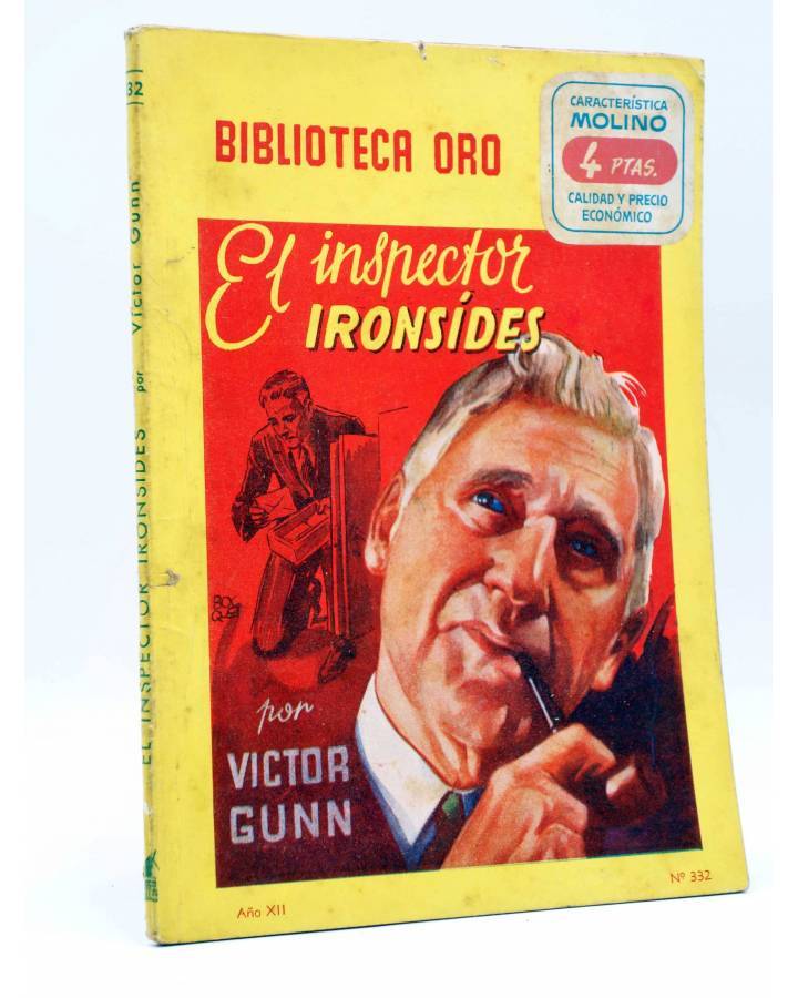 Cubierta de BIBLIOTECA ORO AMARILLA 332. EL INSPECTOR IRONSIDES (Victor Gunn) Molino 1949
