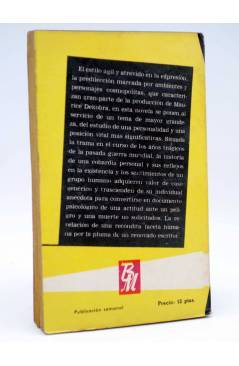 Contracubierta de COLECCIÓN DE BOLSILLO 16. LA NOVELA DE UN COBARDE (Maurice Dekobra) Mateu 1959