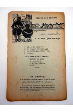 Muestra 2 de COLECCIÓN DOCE MONÓLOGOS OBRA N.º 3. AL CAMPO DON NUÑO VOY… (Luís Millá) Barcelona 1904