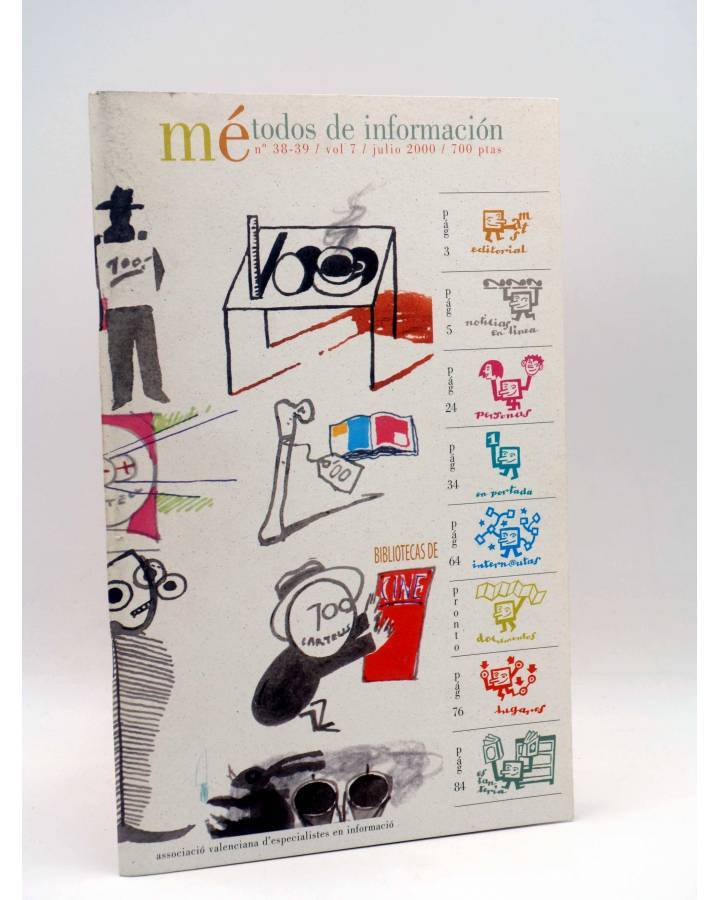 Cubierta de REVISTA MÉTODOS DE INFORMACIÓN 38-39. BIBLIOTECAS DE CINE (Vvaa) AVEI 2000