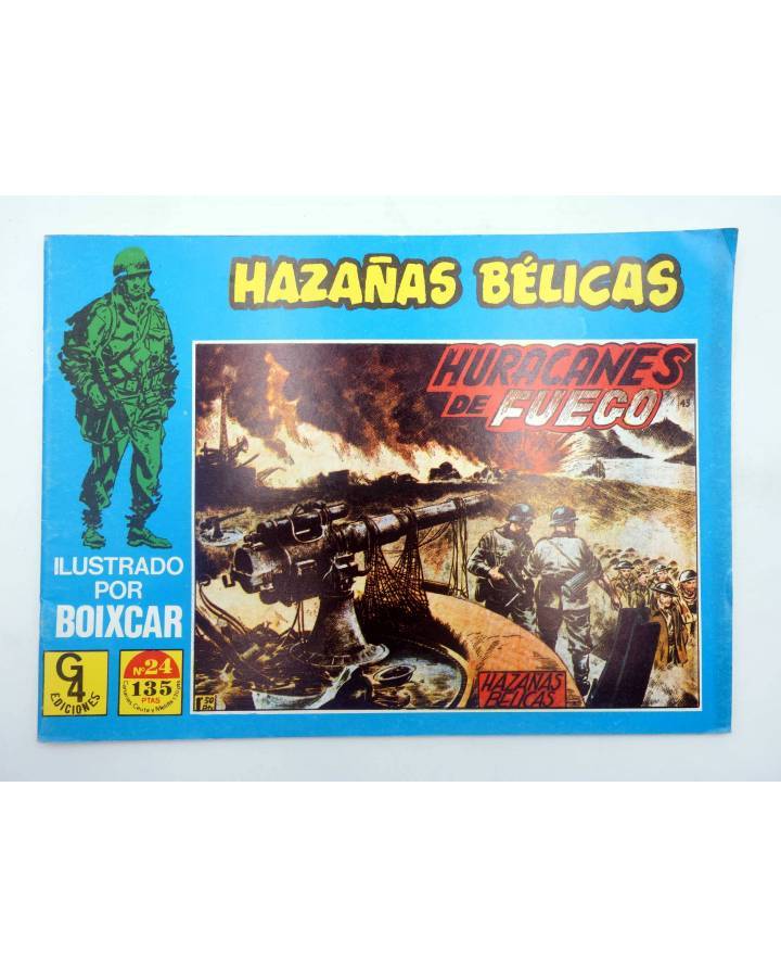 Cubierta de HAZAÑAS BÉLICAS 24. HURACANES DE FUEGO (Boixcar) G4 1987