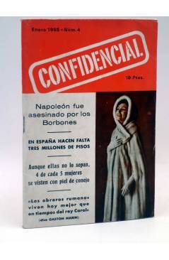 Cubierta de CONFIDENCIAL 4. REVISTA MENSUAL DE INFORMACIONES EXCLUSIVAS (Vvaa) No acreditada 1965