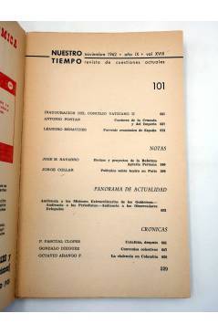 Muestra 1 de NUESTRO TIEMPO REVISTA DE CUESTIONES ACTUALES 101. CANTORES DE LA CRUZADA Y DEL IMPERIO (Vvaa) 1962