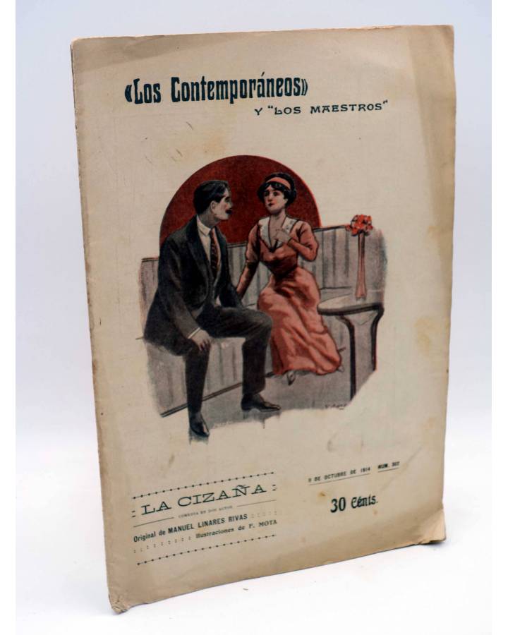 Cubierta de LOS CONTEMPORÁNEOS Y LOS MAESTROS 302. LA CIZAÑA (Manuel Linares Rivas / F. Mota) Madrid 1914