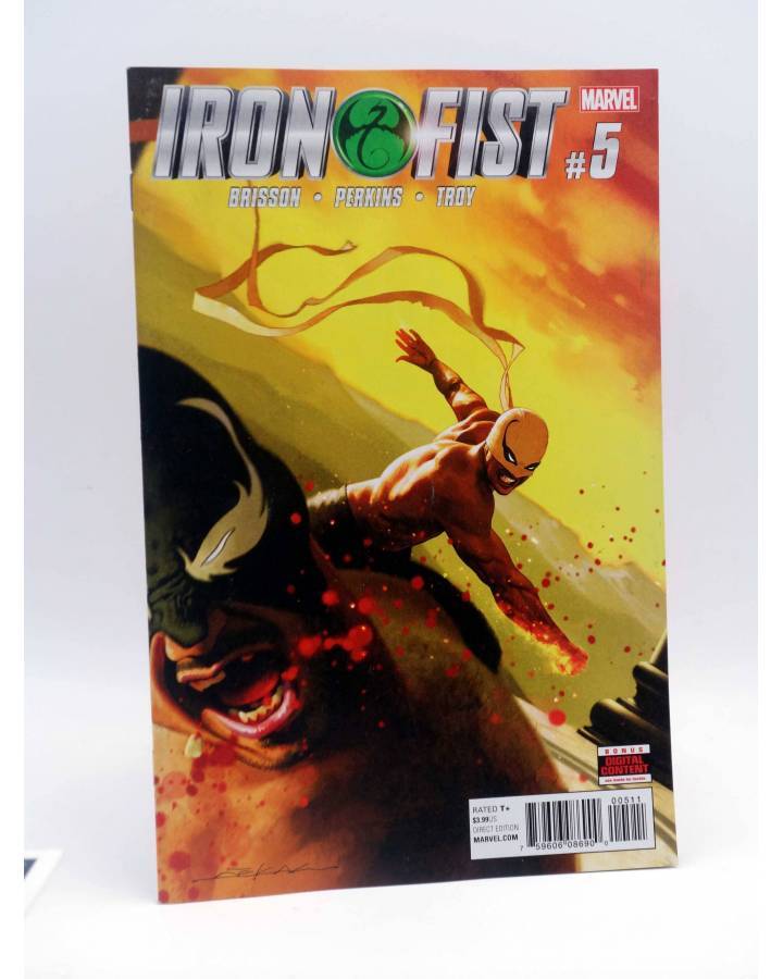Cubierta de IRON FIST 5 (Brisson / Perkins / Troy) Marvel 2017. VF