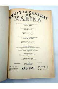 Muestra 1 de REVISTA GENERAL DE MARINA TOMOS 140 Y 141. AÑO 1951 COMPLETO. ENE-DIC. 752+716 PÁGS (Vvaa) Ministerio de Ma