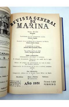 Muestra 4 de REVISTA GENERAL DE MARINA TOMOS 140 Y 141. AÑO 1951 COMPLETO. ENE-DIC. 752+716 PÁGS (Vvaa) Ministerio de Ma
