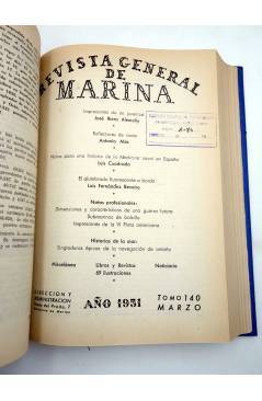 Muestra 5 de REVISTA GENERAL DE MARINA TOMOS 140 Y 141. AÑO 1951 COMPLETO. ENE-DIC. 752+716 PÁGS (Vvaa) Ministerio de Ma