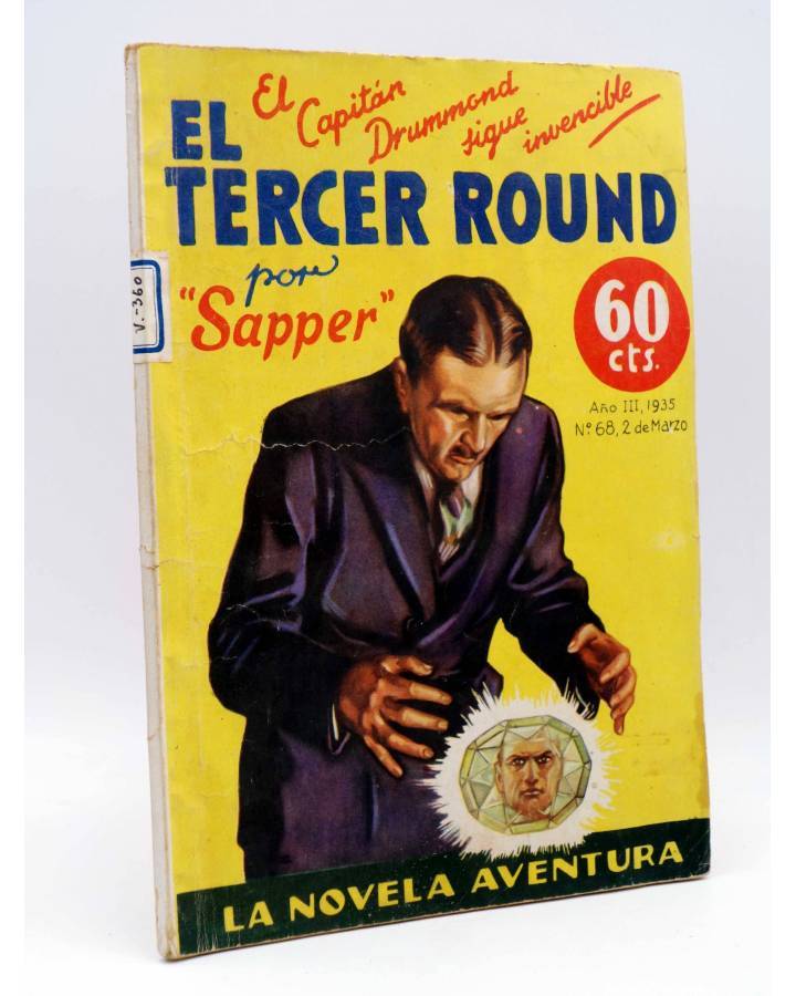 Cubierta de LA NOVELA AVENTURA 68. EL TERCER ROUND (Sapper) La Novela Aventura 1935
