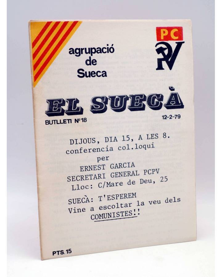 Cubierta de FANZINE EL SUECÀ. BUTLLETÍ Nº 18 (Vvaa) Agrupació de Sueca. Partit Comunista Valencià PCV 1979