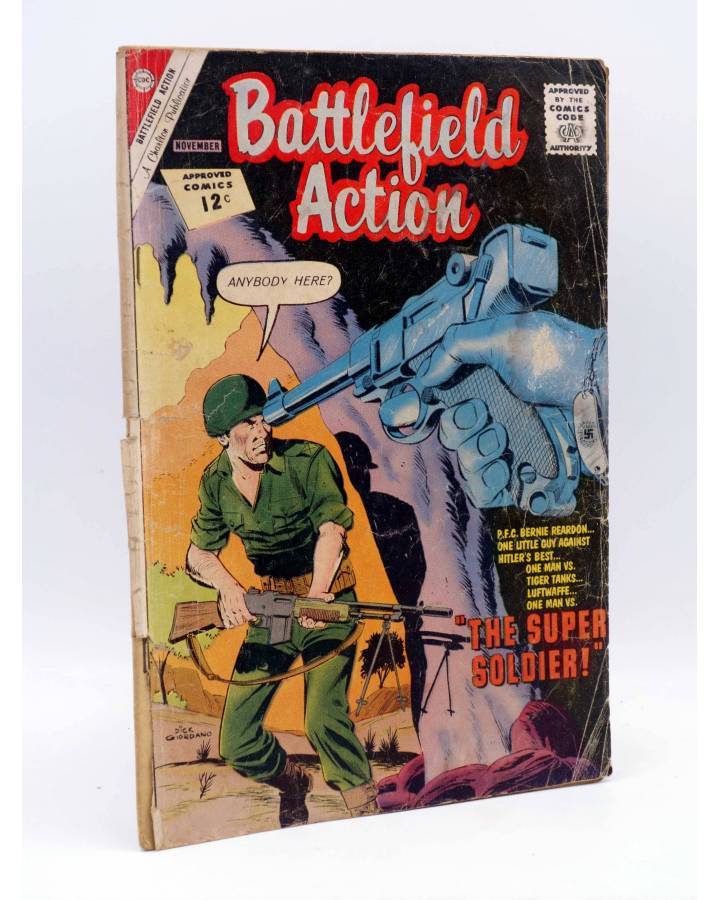 Cubierta de BATTLEFIELD ACTION 44. ORIGINAL USA (Bill Monlo) Charlton 1962. GD