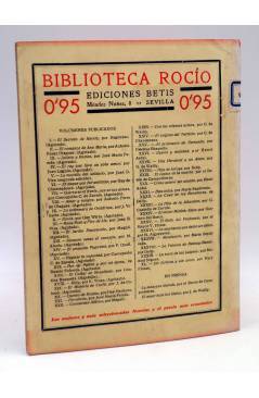 Contracubierta de BIBLIOTECA ROCÍO 40 XL. SIN FORTUNA Y SIN AMOR (Mary Floran) Betis Circa 1939